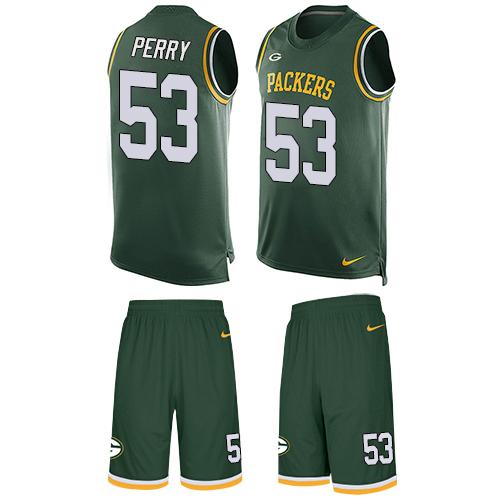 Nike Packers #53 Nick Perry Green Team Color Men's Stitched NFL Limited Tank Top Suit Jersey - Click Image to Close